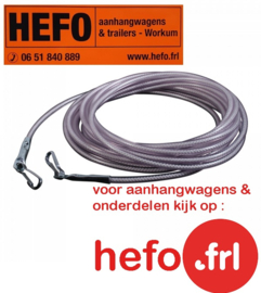 Huif kabel 8 mtr. met bevestigingsclips