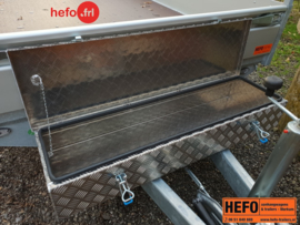 Aluminium XL dissel opbergkist - voor HENRA PL plateauwagens - 120x38x19 cm.