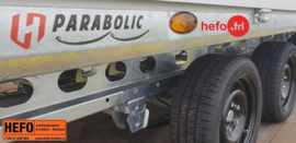 PL  3500 kg. - trippel (3)asser - *PARABOOL vering* - 4.01 x 2.22 mtr.