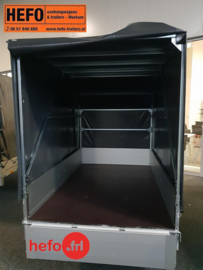 Nette aanhanger - Anssems GT-O 750 kg. 2.01 x 1.01 mtr. en NIEUWE  huif 1.20 hoog