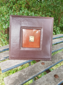 Zilveren.999 - gelegenheids POSTZEGEL uit 2001 in lederen lijst