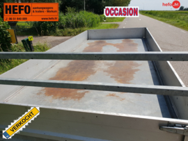 Jonge, nette, SARIS C 2000 kg  (oprij-) plateauwagen met rijplaten 4.10 x 1.85 mtr.