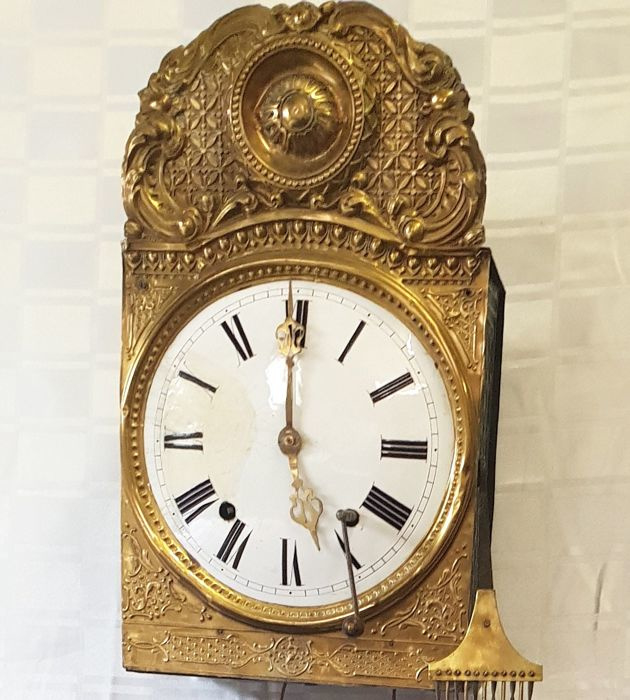 Antieke Franse Comtoise klok met harpslinger 1840/1880 Antiek, Curiosa, & meer... | onderdelen aanhangwagens.nl
