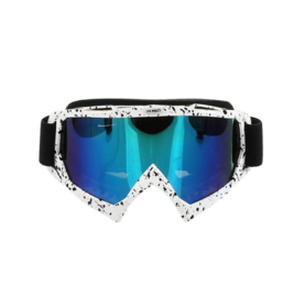 Skibril  luxe lens blauw  evo frame wit N type 15