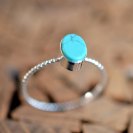 Zilveren ring met Turquoise