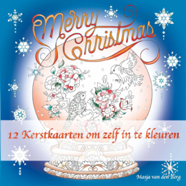 Kerstkaarten om zelf in te kleuren (set van 12!)