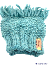 DOG SNOOD WITH FRINGE  SEA GREEN