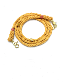 ORANGE COTTON ROPE LEASH ADJUSTABLE