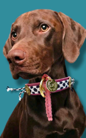 COLLIER BORDEAUX POLKADOT