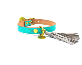 BESTIES | LEDEREN HALSBAND | TURQUOISE