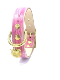 MILKY - HUNDEHALSBAND ROSA LEDER