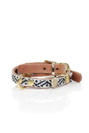 LEDER HALSBAND | AZTEC | SCHWARZE & WEISSE| 