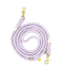 LILAC COTTON ROPE LEASH ADJUSTABLE