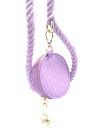 POUCH BAG LILAC MET CLIP