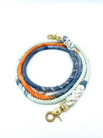 DOG LEASH ORANGE/DENIMBLUE LENGTH 2M