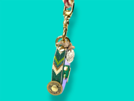 LEREN HALSBAND MET KRAALTJES