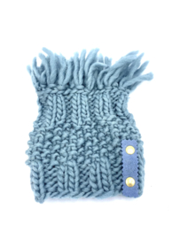 HONDEN SJAAL SNOOD  WOL BLAUW