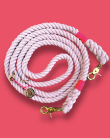 LILAC COTTON ROPE LEASH ADJUSTABLE