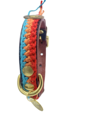 LEATHER DOG COLLAR NIGHT SKY