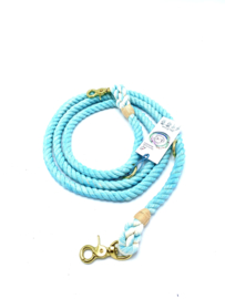 EXTRA LONG  LAISSE MULTIFONCTION TURQUOISE