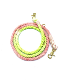 COTTON YELLOW/CORAL DOG LEASH  | 2M