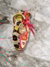 COLLIER POUR CHIEN LEOPARD ET ROUGE