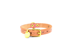 BESTIES | LEATHER DOG COLLAR | NUDE