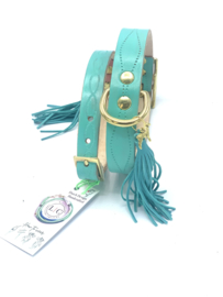 AQUA GREEN COLLIER EN CUIR