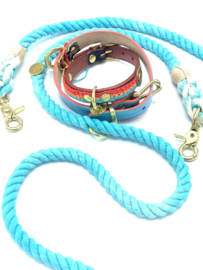 EXTRA LONG  LAISSE MULTIFONCTION TURQUOISE