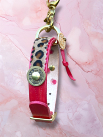 HALSBAND PANTERPRINT ROOD