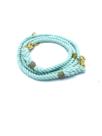 MINT COTTON ROPE  DOG LEASH , ADJUSTABLE