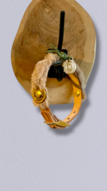 LEREN HALSBAND FAUX FUR