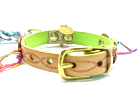 HANDMADE DESIGNER LEATHER DOG COLLAR the MARIA