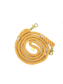 ORANGE COTTON ROPE LEASH ADJUSTABLE