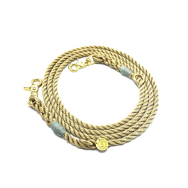 👑 LUXE GOLDEN NYLON HONDEN RIEM, VERSTELBAAR 2M