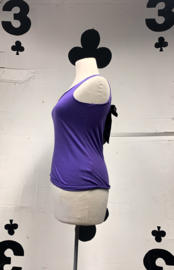 Purple Top with black satin bowback