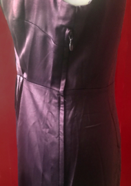 Satin Aubergine Wiggle Dress