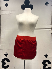 Red Satin Mini skirt