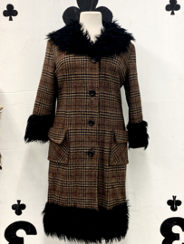 Vintage Coat Tartan Brown