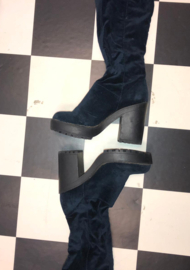 Velvet Blue overknee Boots
