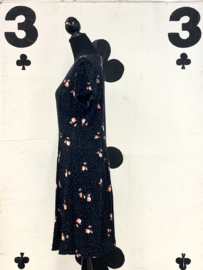 Flowers & Dots dress black