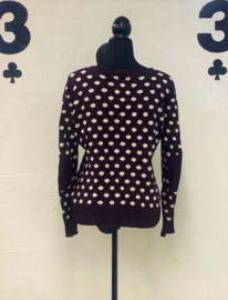 Polkadots Cardigan Bordeaux