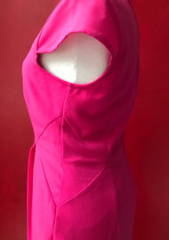 50s Wiggle Dress Shocking Pink