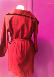 60's Warm Red Paris  Coat