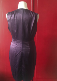 Satin Aubergine Wiggle Dress