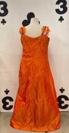 Orange Satin Lace dress