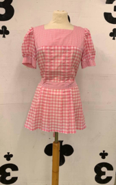 Pink Gingham Minidress