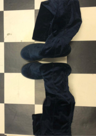 Velvet Blue overknee Boots