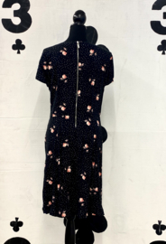 Flowers & Dots dress black