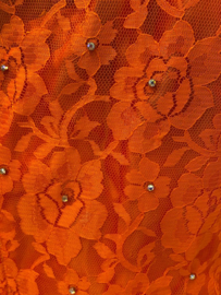 Orange Satin Lace dress